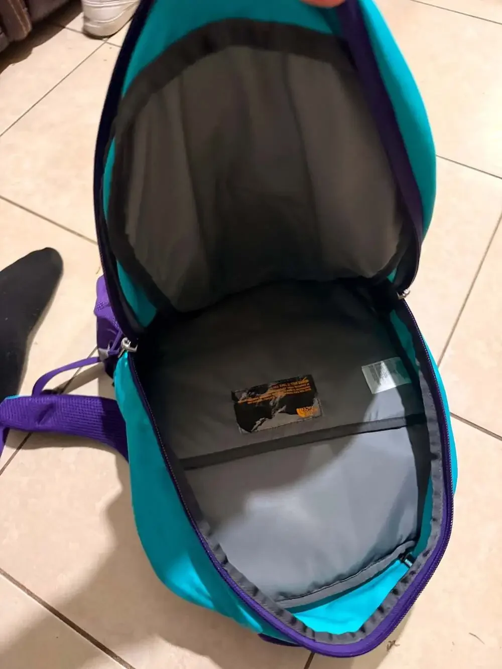 The North Face Vault FlexVent Backpack Teal and Purple